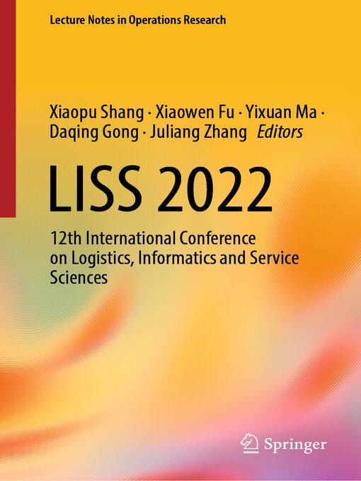 Title details for LISS 2022 by Xiaopu Shang - Available